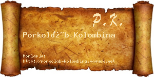 Porkoláb Kolombina névjegykártya